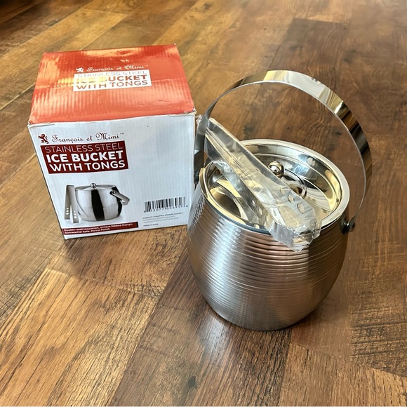 Ice Bucket with Tongs from Francois et Mimi, NWOT, NIB - Picture 7 of 10